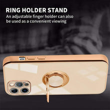 Load image into Gallery viewer, Electroplating Magnetic Finger Ring Holder Kickstand Cover Apple iPhone 14 Pro Max Case