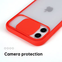 Load image into Gallery viewer, Colored Camera Slide Camera Lens Cover Transparent Clear Back Apple iPhone 13 Pro Case