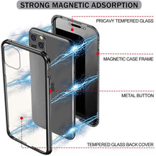 Load image into Gallery viewer, Anti Peep Privacy Magnetic Metal Double-Sided Glass Apple iPhone 8 Case
