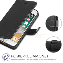 Load image into Gallery viewer, Leather Wallet Magnetic Flip Case with strap Apple iPhone 8 or 8 Plus - BingBongBoom