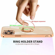 Load image into Gallery viewer, Electroplating Magnetic Finger Ring Holder Kickstand Cover Apple iPhone 14 Pro Max Case