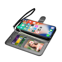 Load image into Gallery viewer, Leather Wallet Magnetic Flip Case with strap Samsung Galaxy S8 or S8 Plus - BingBongBoom