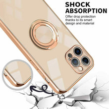 Load image into Gallery viewer, Electroplating Magnetic Finger Ring Holder Kickstand Cover Apple iPhone 14 Pro Max Case