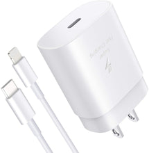 Load image into Gallery viewer, iPhone 18W Power Adapter Fast Charger &amp; USB-C Lightning Cable Cord for Apple iPhone iPad