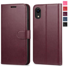 Load image into Gallery viewer, Leather Wallet Magnetic Flip Case with strap Apple iPhone 8 or 8 Plus - BingBongBoom