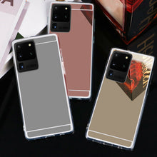 Load image into Gallery viewer, Colored Crystal Makeup Mirror Shock Proof Slim Samsung Galaxy S10 Plus Case
