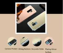 Load image into Gallery viewer, Colored Crystal Makeup Mirror Shock Proof Slim Samsung Galaxy S10 Plus Case