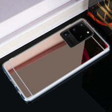 Load image into Gallery viewer, Colored Crystal Makeup Mirror Shock Proof Slim Case Samsung Galaxy S21 / S21 Plus / S21 Ultra