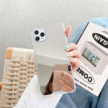 Load image into Gallery viewer, Colored Crystal Makeup Mirror Shock Proof Slim Apple iPhone 14 Pro Case