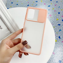 Load image into Gallery viewer, Colored Camera Slide Camera Lens Cover Transparent Clear Back Case Samsung Galaxy S20 Case