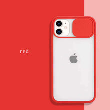 Load image into Gallery viewer, Colored Camera Slide Camera Lens Cover Transparent Clear Back Apple iPhone 12 Pro Max Case