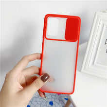 Load image into Gallery viewer, Colored Camera Slide Camera Lens Cover Transparent Clear Back Case Samsung Galaxy S20 Case