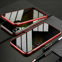 Load image into Gallery viewer, Anti Peep Privacy Magnetic Metal Double-Sided Glass Apple iPhone XS Max Case