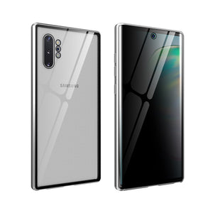 Anti Peep Privacy Magnetic Metal Double-Sided Glass Case Samsung Galaxy Note 10 or Note 10 Plus