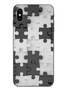 Puzzle Pieces Print Pattern Puzzle Series Soft Rubber Case Cover Apple iPhone SE 2020 (Gen2) - BingBongBoom