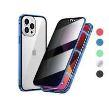 Load image into Gallery viewer, Anti Peep Privacy Magnetic Metal Double-Sided Glass Case Apple iPhone 13 Mini / 13 / 13 Pro / 13 Pro Max