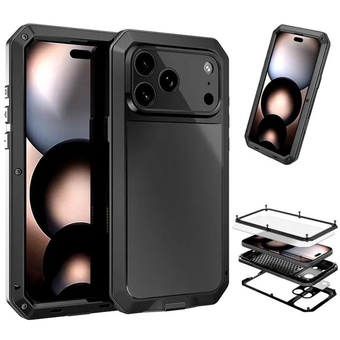 Gorilla Glass Aluminum Alloy Heavy Duty Shockproof Apple iPhone 17 Pro Case