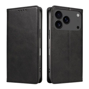 Leather Folio Wallet Magnetic Kickstand Flip Apple iPhone 17 Pro Case