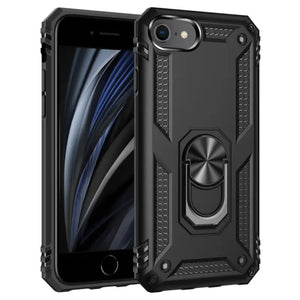 Rugged Armor Magnetic Finger Ring Holder Kickstand Case Cover Apple iPhone SE 2022 (Gen3)