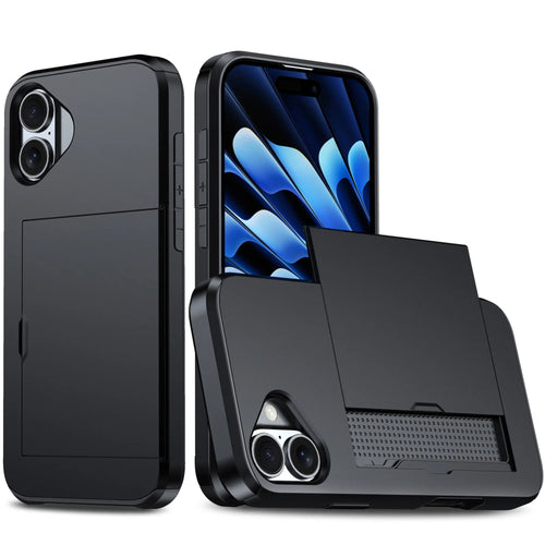 Card Slot Holder Wallet Shock Proof Apple iPhone 16 Case