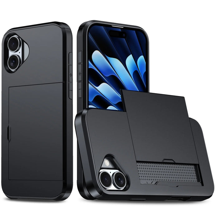 Card Slot Holder Wallet Shock Proof Apple iPhone 16 Case