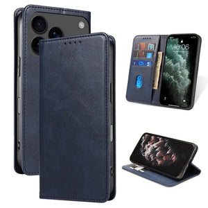 Leather Folio Wallet Magnetic Kickstand Flip Apple iPhone 17 Pro Case