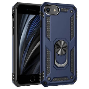 Rugged Armor Magnetic Finger Ring Holder Kickstand Case Cover Apple iPhone SE 2022 (Gen3)