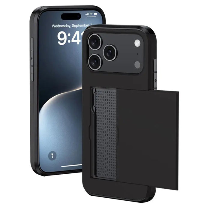 Card Slot Holder Wallet Shock Proof Apple iPhone 17 Pro Case