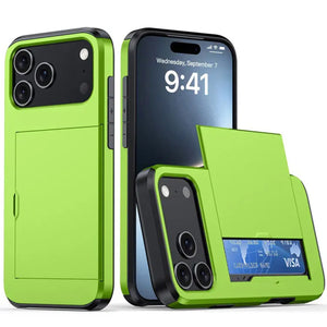 Card Slot Holder Wallet Shock Proof Apple iPhone 17 Pro Case