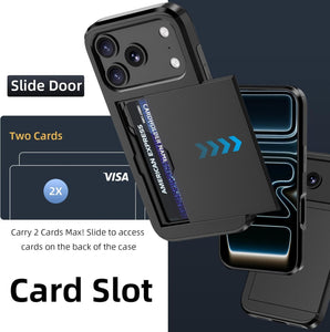 Card Slot Holder Wallet Shock Proof Apple iPhone 17 Pro Case