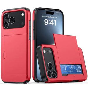 Card Slot Holder Wallet Shock Proof Apple iPhone 17 Pro Case