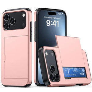 Card Slot Holder Wallet Shock Proof Apple iPhone 17 Pro Case