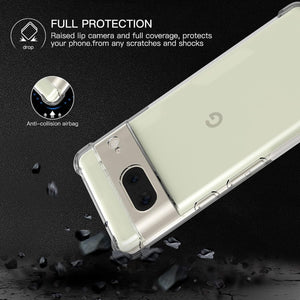 Clear Transparent Silicone w/ Rugged Edges Case Cover Google Pixel 8 / 8 Pro