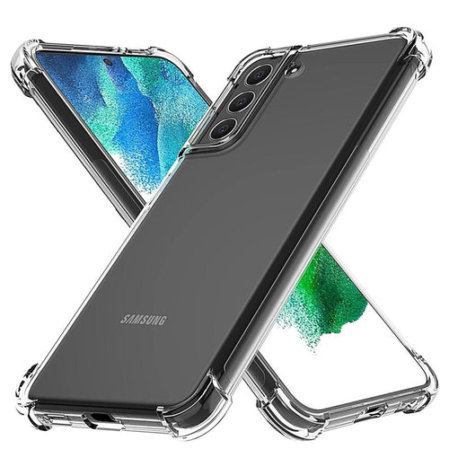 Clear Transparent Silicone w/ Rugged Edges Cover Samsung Galaxy S21 Case