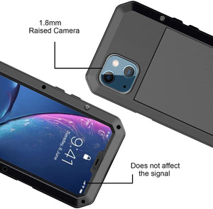 Gorilla Glass Aluminum Alloy Heavy Duty Shockproof Case Apple iPhone 15 / 15 Plus / 15 Pro / 15 Pro Max