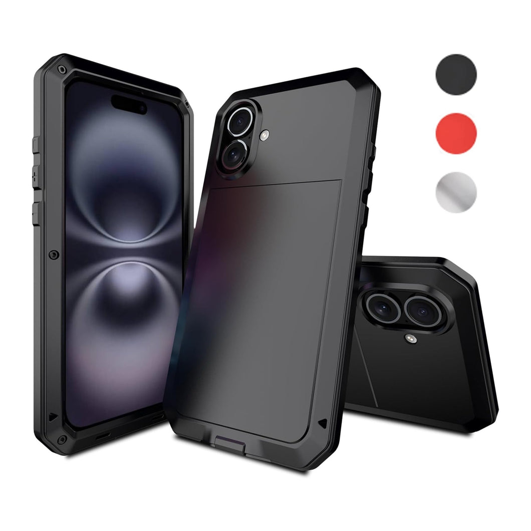 Gorilla Glass Aluminum Alloy Heavy Duty Shockproof Apple iPhone 16 Case