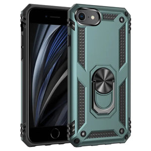 Rugged Armor Magnetic Finger Ring Holder Kickstand Case Cover Apple iPhone SE 2022 (Gen3)