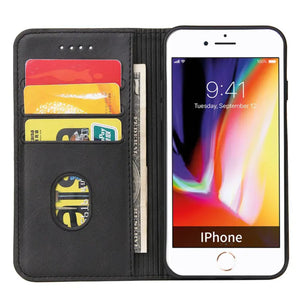 Leather Folio Wallet Magnetic Kickstand Flip Apple iPhone 16e Case