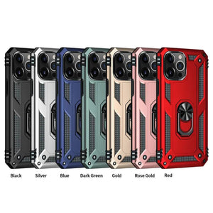 Rugged Armor Magnetic Finger Ring Holder Kickstand Case Cover Apple iPhone 14 / 14 Plus / 14 Pro / 14 Pro Max