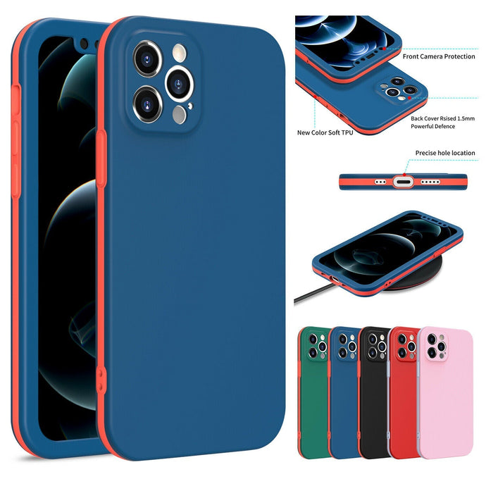Hybrid Dual Layer Fully Enclosing  Camera Protection Case Cover Apple iPhone 15 / 15 Plus / 15 Pro / 15 Pro Max