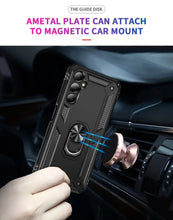 Load image into Gallery viewer, Rugged Armor Magnetic Finger Ring Holder Kickstand Case Cover Samsung Galaxy S23 / S23 Plus / S23 Ultra