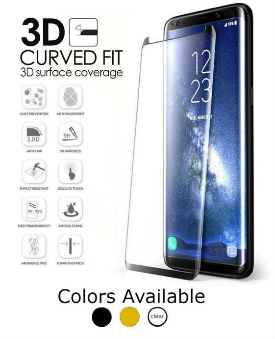 3D Curved Edge Premium Tempered Glass Screen Protector Samsung Galaxy Note 9 - BingBongBoom