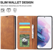 Load image into Gallery viewer, Leather Wallet Magnetic Flip with strap Apple iPhone 11 Case - BingBongBoom