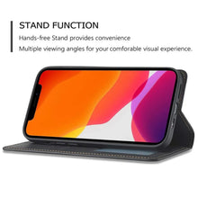 Load image into Gallery viewer, Leather Wallet Magnetic Flip with strap Apple iPhone 11 Case - BingBongBoom