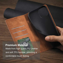 Load image into Gallery viewer, Leather Wallet Magnetic Flip with strap Apple iPhone 11 Case - BingBongBoom