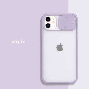 Colored Camera Slide Camera Lens Cover Transparent Clear Back Case Apple iPhone 15 / 15 Plus / 15 Pro / 15 Pro Max