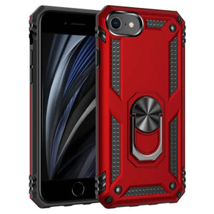 Rugged Armor Magnetic Finger Ring Holder Kickstand Case Cover Apple iPhone SE 2022 (Gen3)