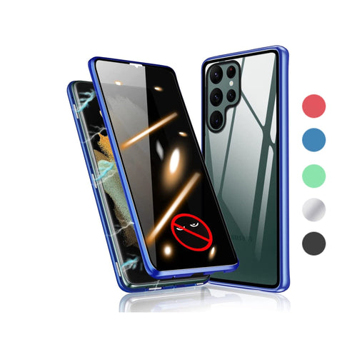 Anti Peep Privacy Magnetic Metal Double-Sided Glass Samsung Galaxy S24 Ultra Case