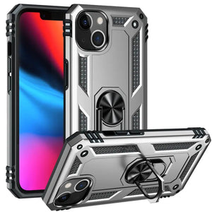 Rugged Armor Magnetic Finger Ring Holder Kickstand Case Cover Apple iPhone 14 / 14 Plus / 14 Pro / 14 Pro Max