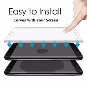 3D Curved Edge Premium Tempered Glass Screen Protector Samsung Galaxy S6 Edge or S6 Edge Plus - BingBongBoom
